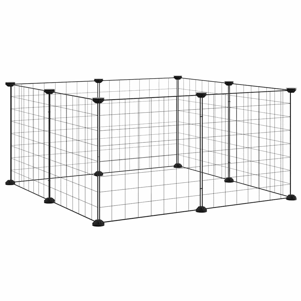 Vidaxl PETS Gabbia con 8 pannelli 35x35 cm Black