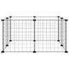 Vidaxl PETS Gabbia con 8 pannelli 35x35 cm Black