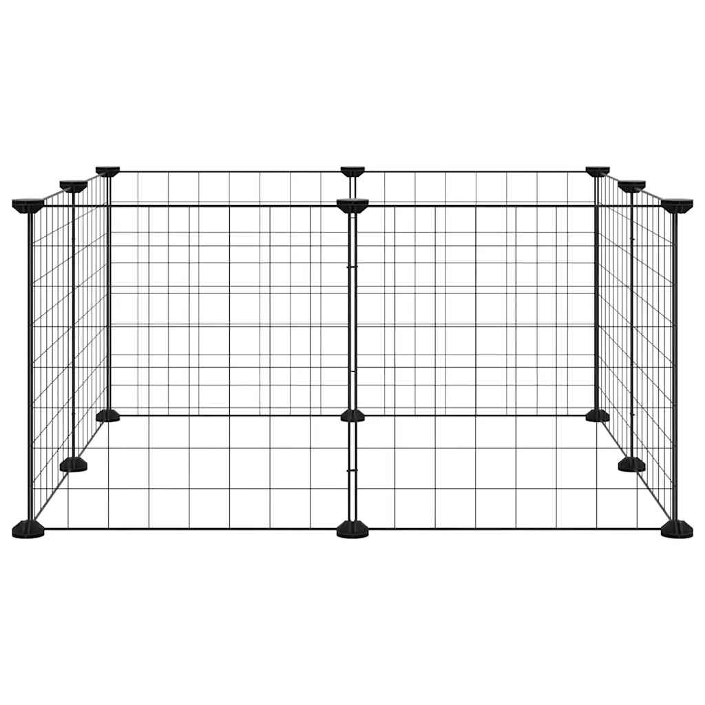 Vidaxl PETS Gabbia con 8 pannelli 35x35 cm Black
