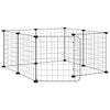 Vidaxl Pets Cage con puerta 8 paneles 35x35 cm de acero negro