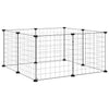 Vidaxl PETS Gabbia con porta 8 pannelli 35x35 cm Black