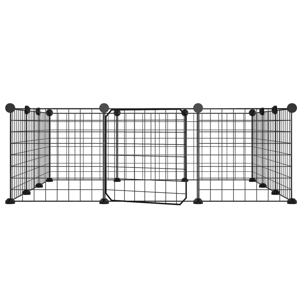 Vidaxl Pets Cage con puerta 12 paneles 35x35 cm de acero negro