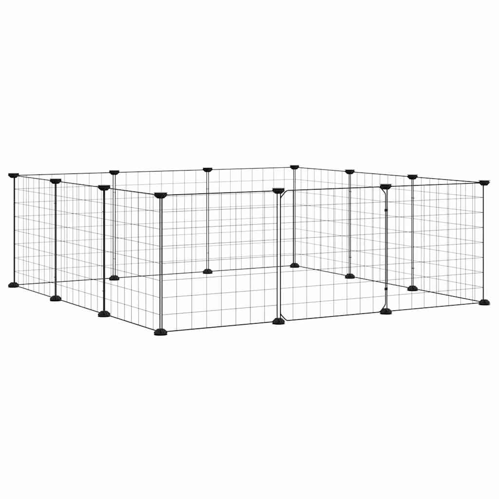 Vidaxl Pets Cage con puerta 12 paneles 35x35 cm de acero negro
