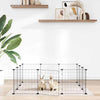 Vidaxl PETS Gabbia con porta 12 pannelli 35x35 cm Black