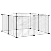 Vidaxl PETS Gabbia con 8 pannelli 35x35 cm Black