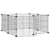 Vidaxl Pets Cage con puerta 8 paneles 35x35 cm de acero negro