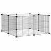 Vidaxl Pets Cage con puerta 8 paneles 35x35 cm de acero negro