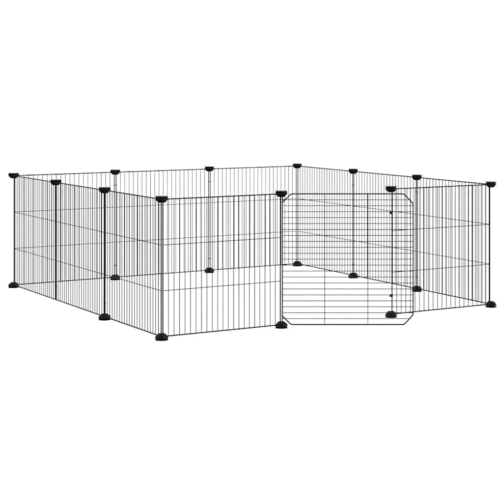 Vidaxl PETS Gabbia con porta 12 pannelli 35x35 cm Black