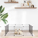 Vidaxl Pets Cage con puerta 12 paneles 35x35 cm de acero negro