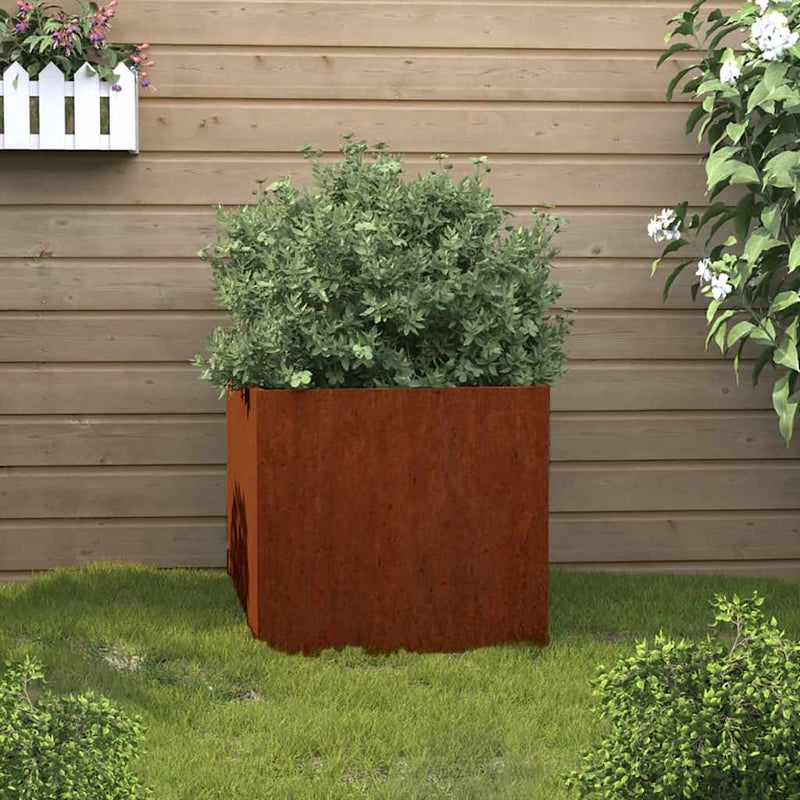 Vidaxl fioriera 32x30x29 cm acciaio corten