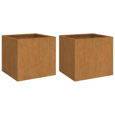 Vidaxl Fioter 2 St 42x40x39 cm Cortenstaal