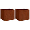 Plantadores Vidaxl 2 ST 42X40X39 CM Cortenstaal