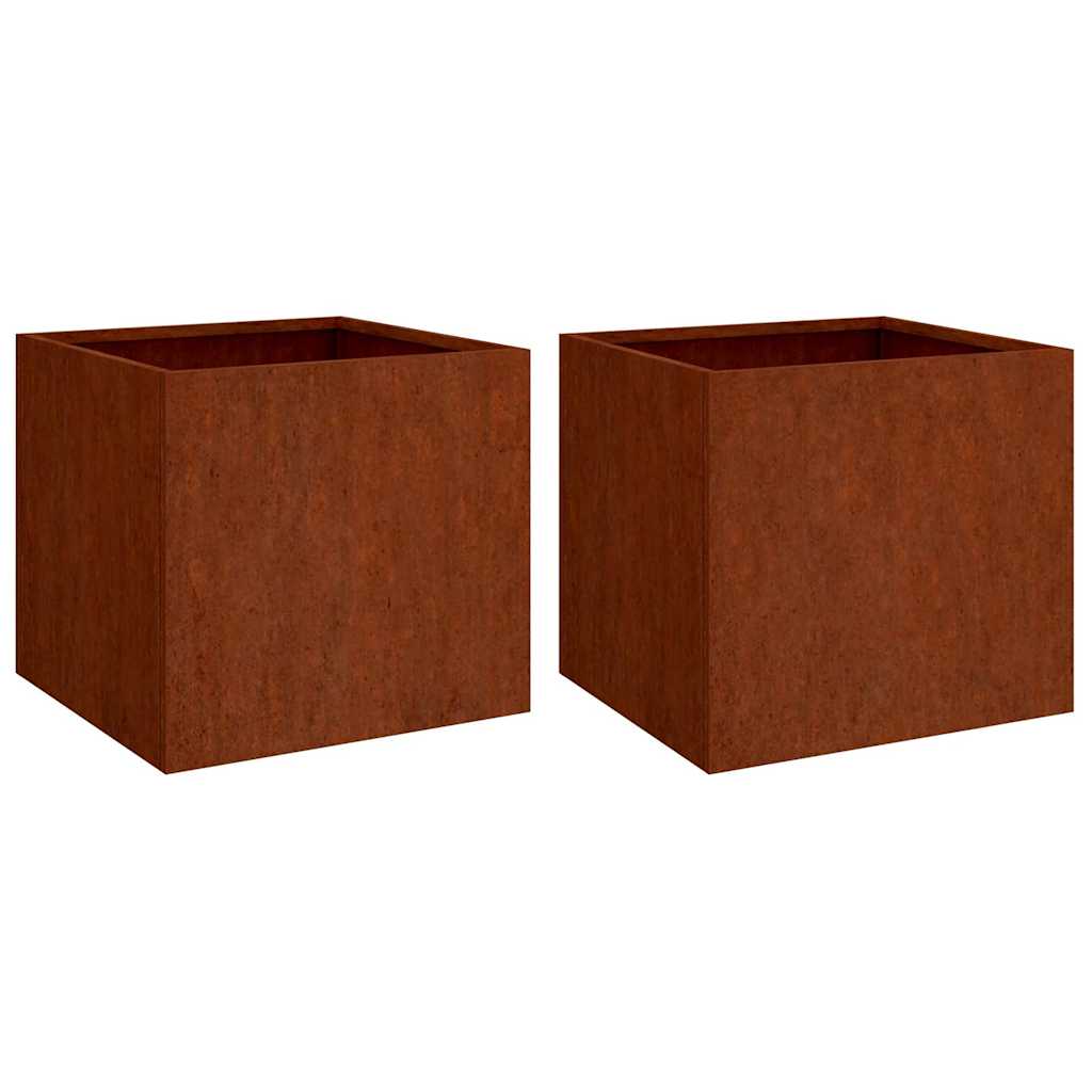 Vidaxl Fioter 2 St 42x40x39 cm Cortenstaal