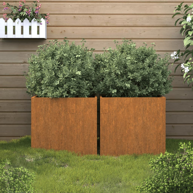 Vidaxl Fioter 2 St 42x40x39 cm Cortenstaal