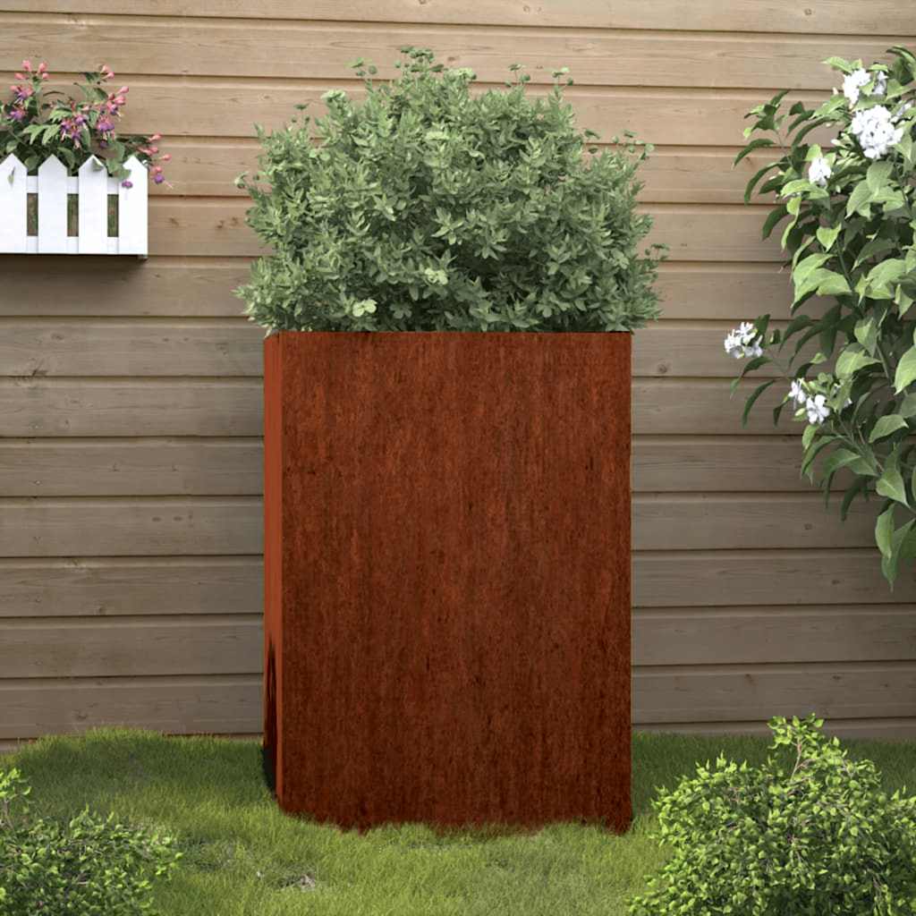 Vidaxl plantenbak 52x48x75 cm cortenstaal