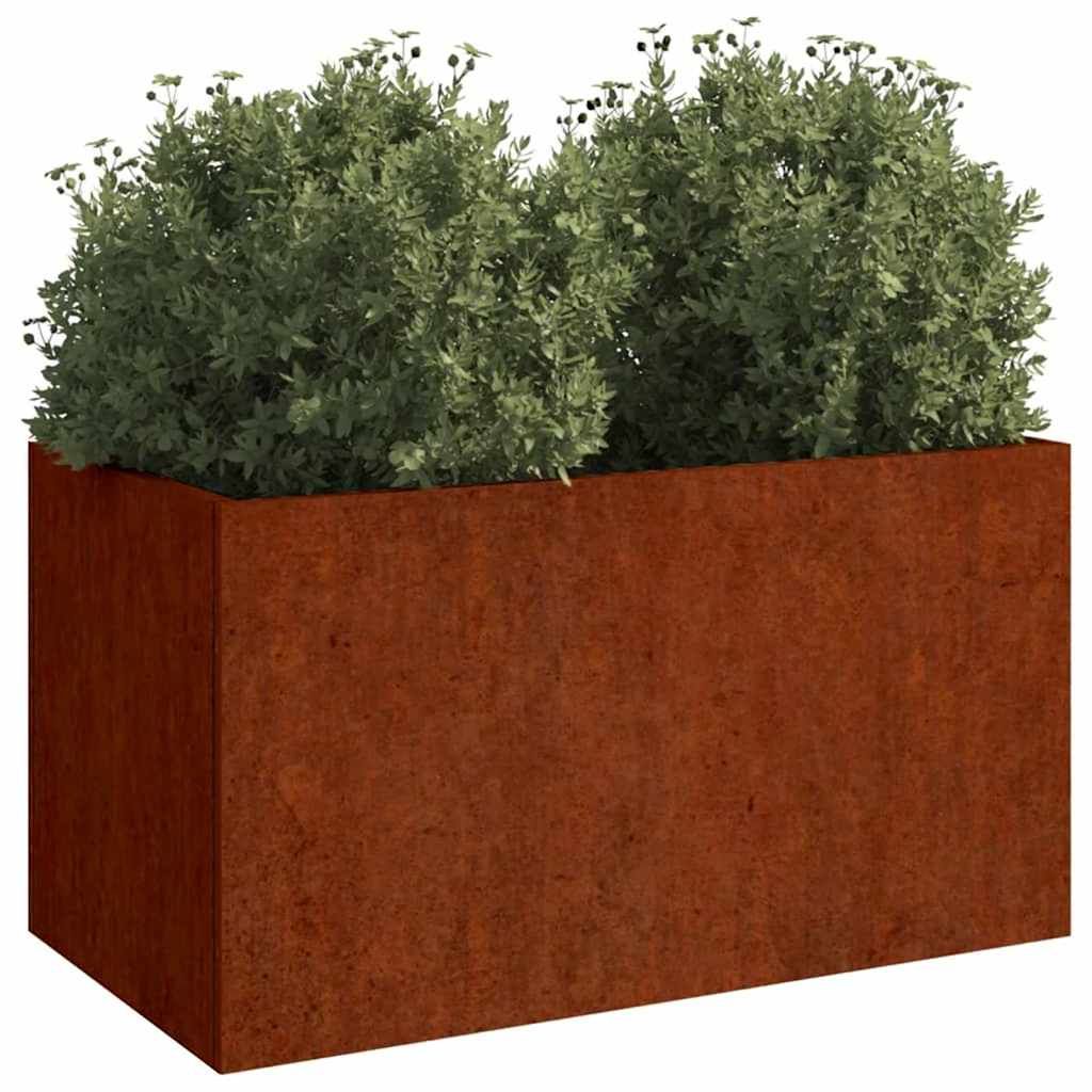 Vidaxl plantenbak 62x40x39 cm cortenstaal