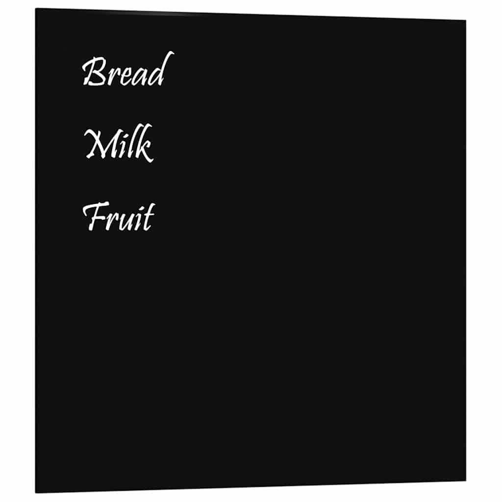 Vidaxl Magnetic Board Wall -Montato in vetro temperato da 40x40 cm nero
