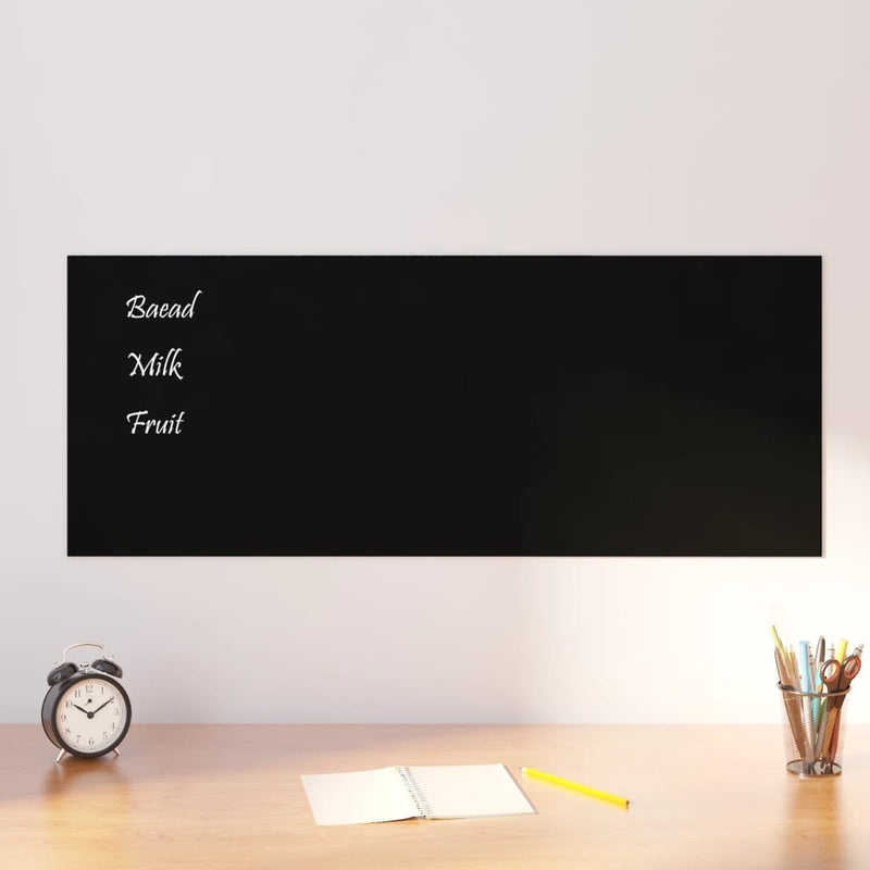 Scheda magnetica Vidaxl per il muro 100x40 cm Termina vetro nero