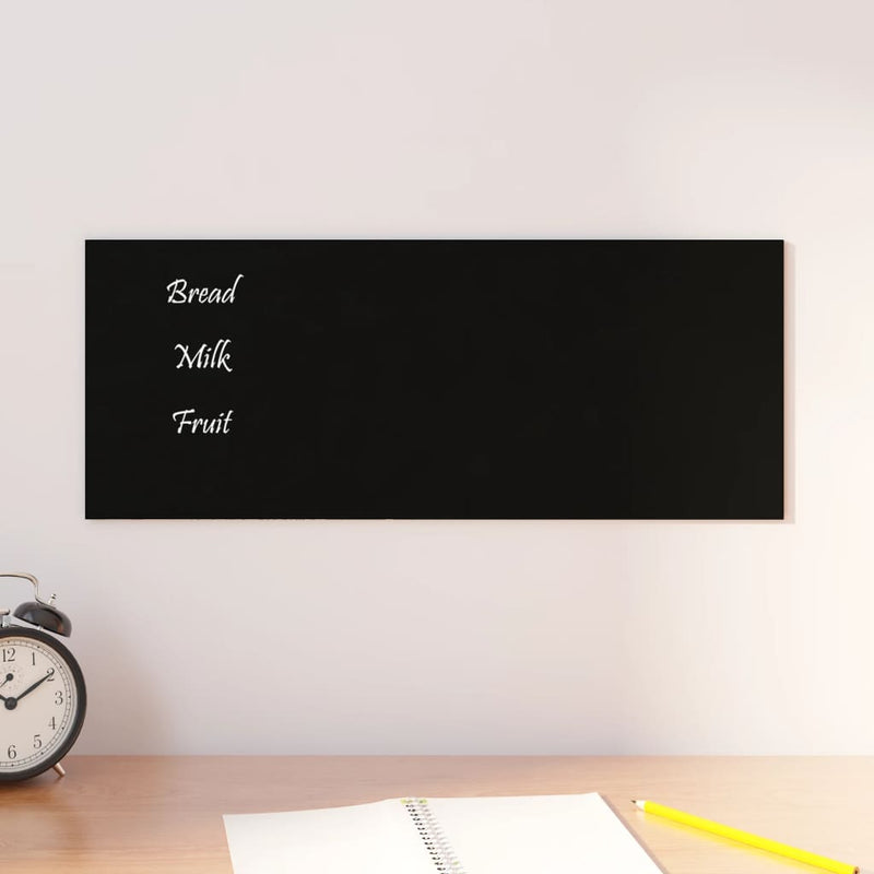 Tablero magnético Vidaxl para la pared de 50x20 cm de vidrio endurecido negro