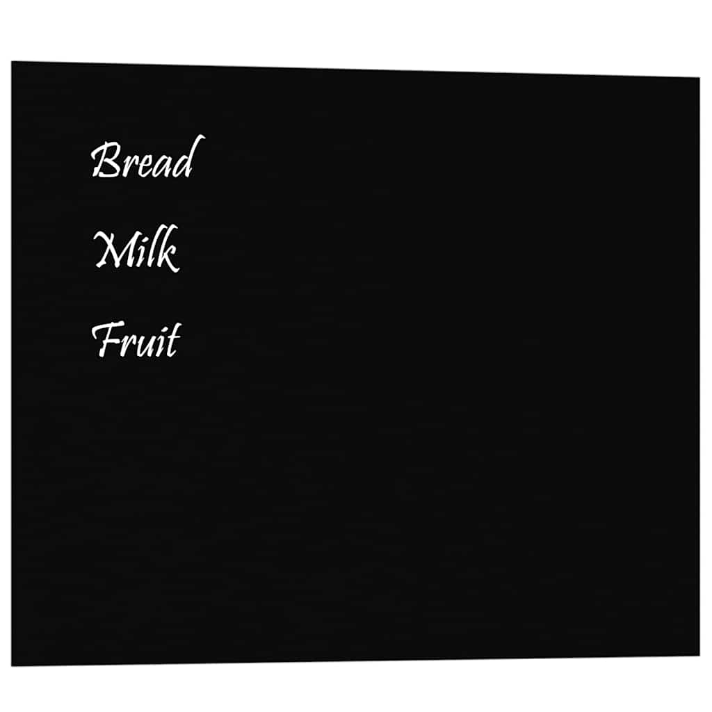 Tablero magnético Vidaxl para la pared 50x40 cm de vidrio endurecido negro