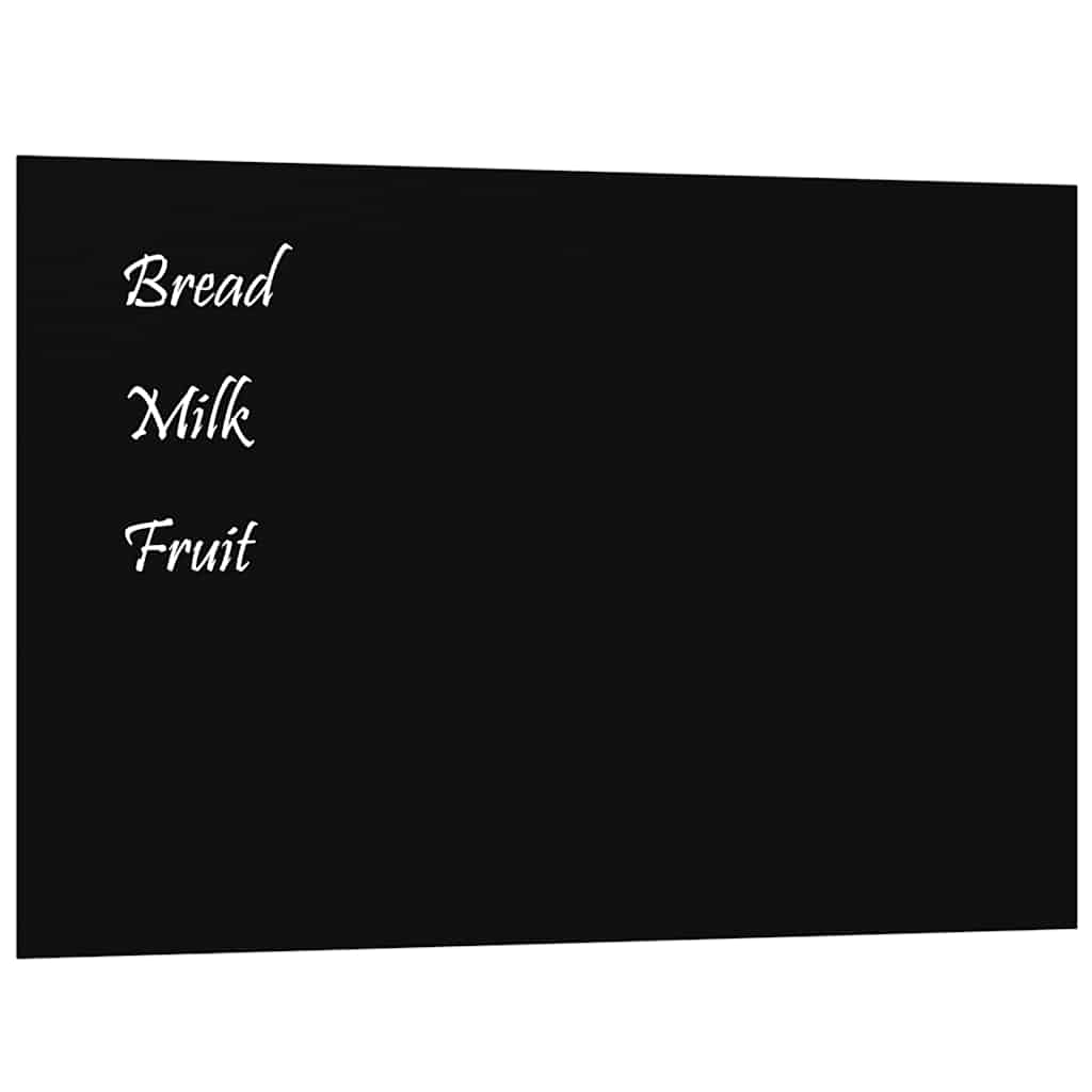 Vidaxx pizarra magnética de pared 60x40 cm vidrio templado negro