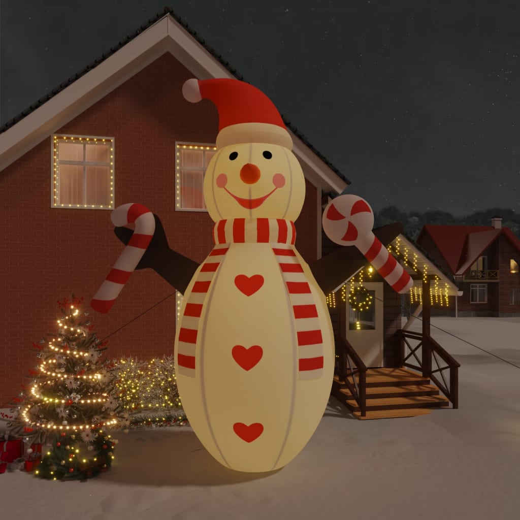 Vidaxl muñeco inflable con LED 630 cm