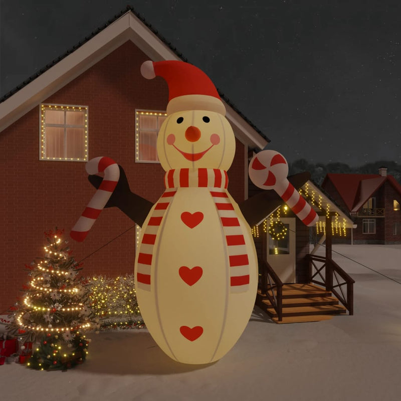 Vidaxl muñeco inflable con LED 630 cm