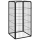 Vidaxl Kennel 4 paneles 50 x 100 cm de polvo -acero negro