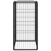Vidaxl Kennel 4 paneles 50 x 100 cm de polvo -acero negro