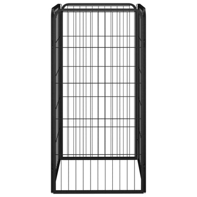 Vidaxl Kennel 4 paneles 50 x 100 cm de polvo -acero negro