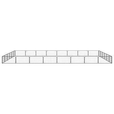 VidaXL Hondenkennel 28 panelen 100x50 cm gepoedercoat staal zwart