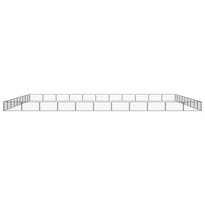 VidaXL Hondenkennel 40 panelen 100x50 cm gepoedercoat staal zwart