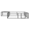 Vidaxl hondenkennel 12 panelen 100x50 cm gepoedercoat staal zwart