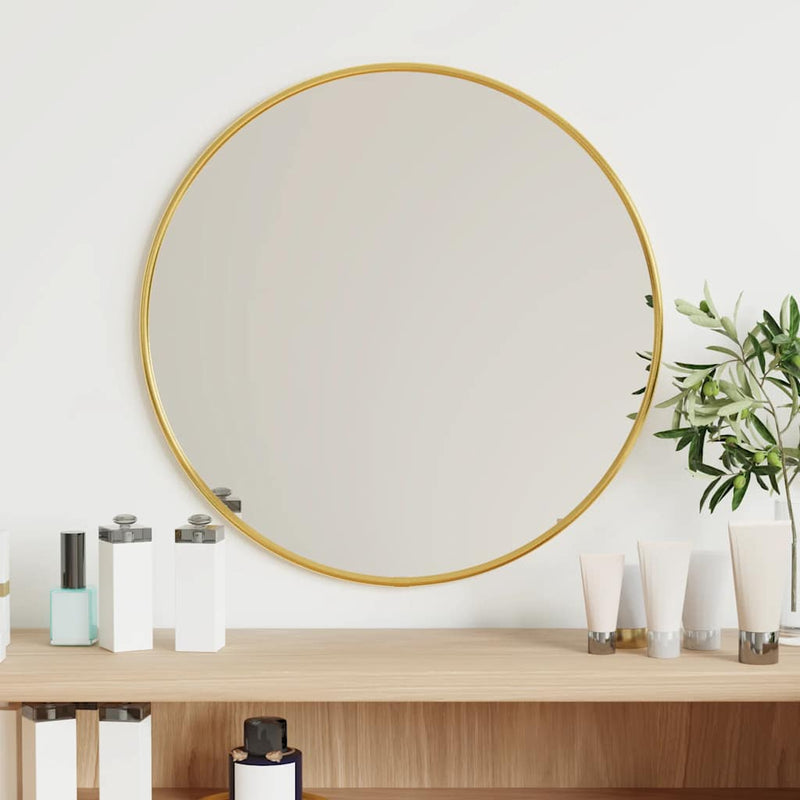 Vidaxl Mirror de pared redondo Ø40 cm de oro