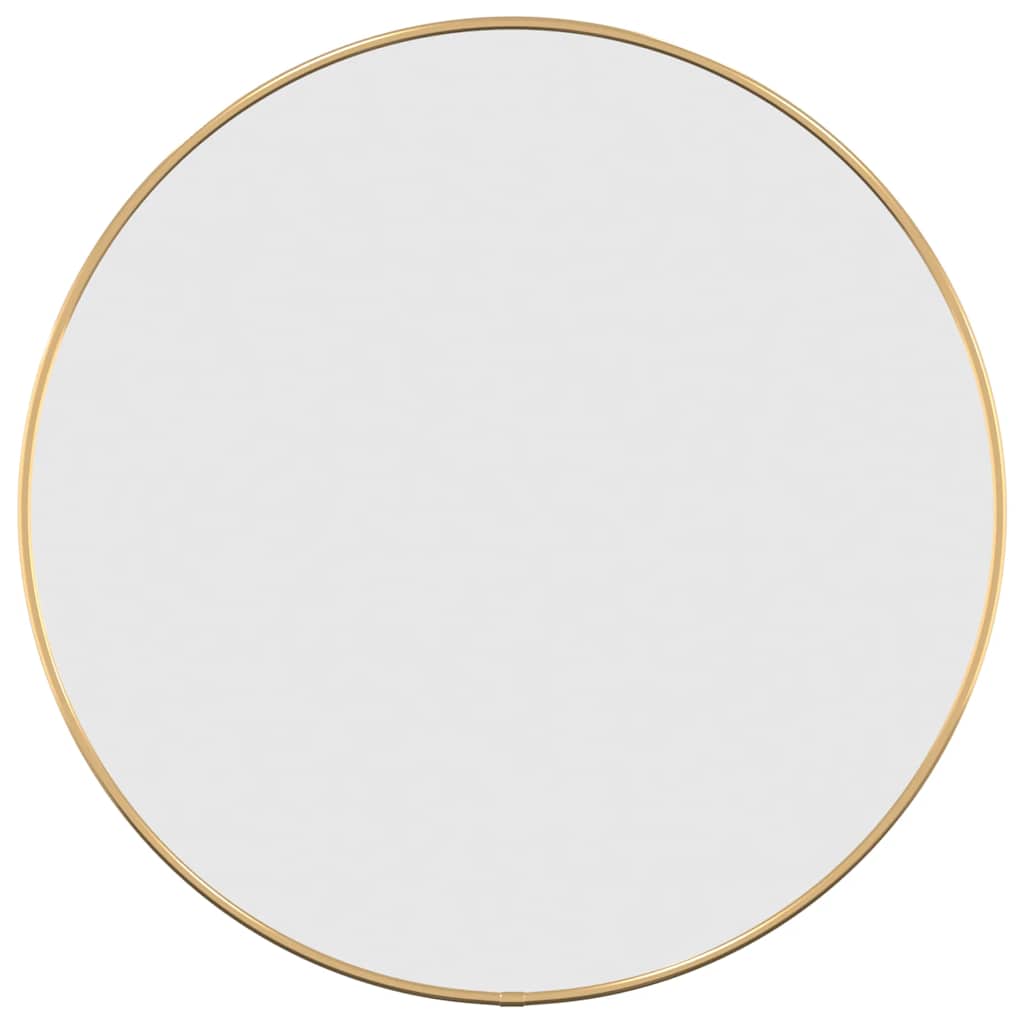 Espejo de pared Vidaxl alrededor de Ø50 cm de oro