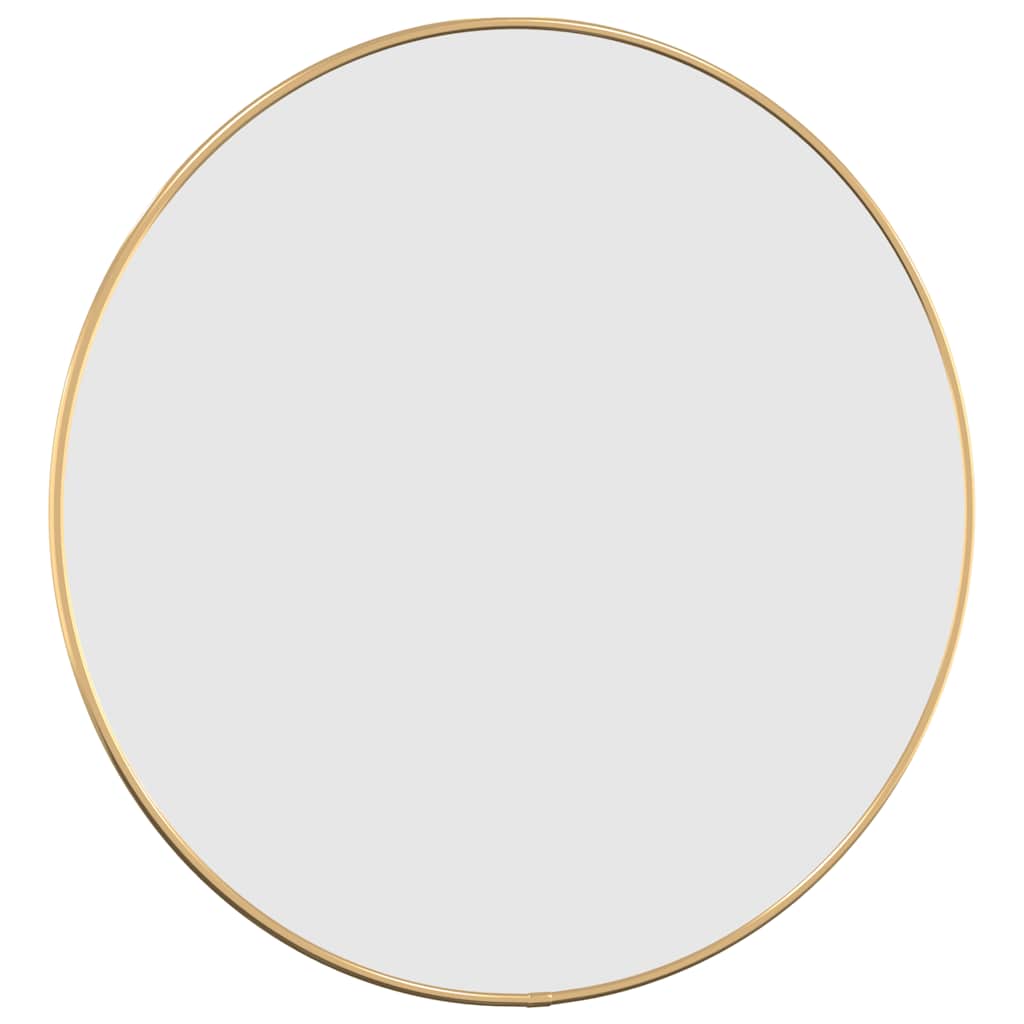 Espejo de pared Vidaxl alrededor de Ø50 cm de oro