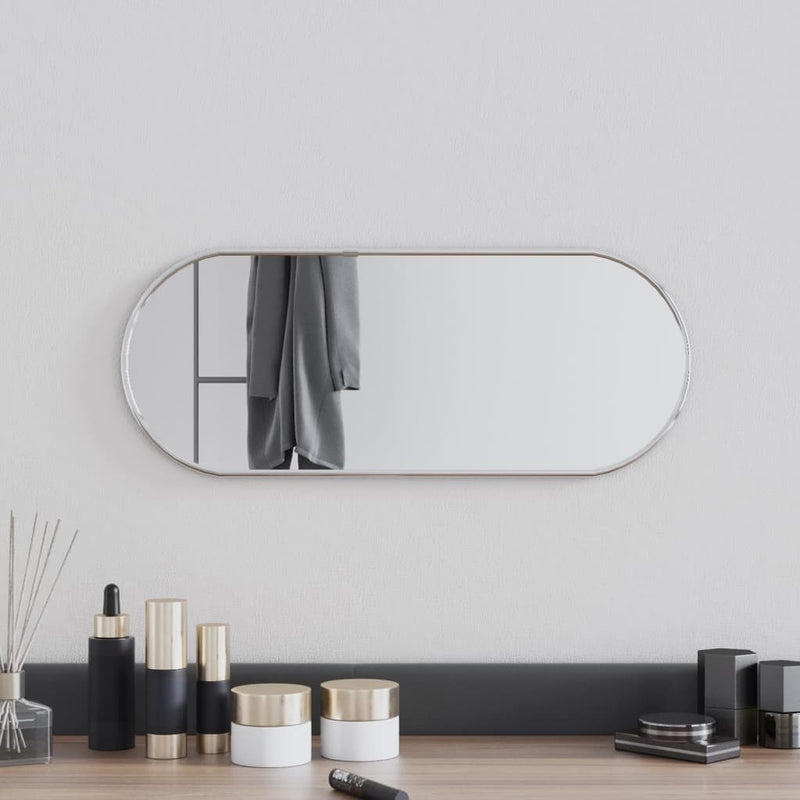 Specchio da parete Vidaxl 50x20 cm di colore argento ovale