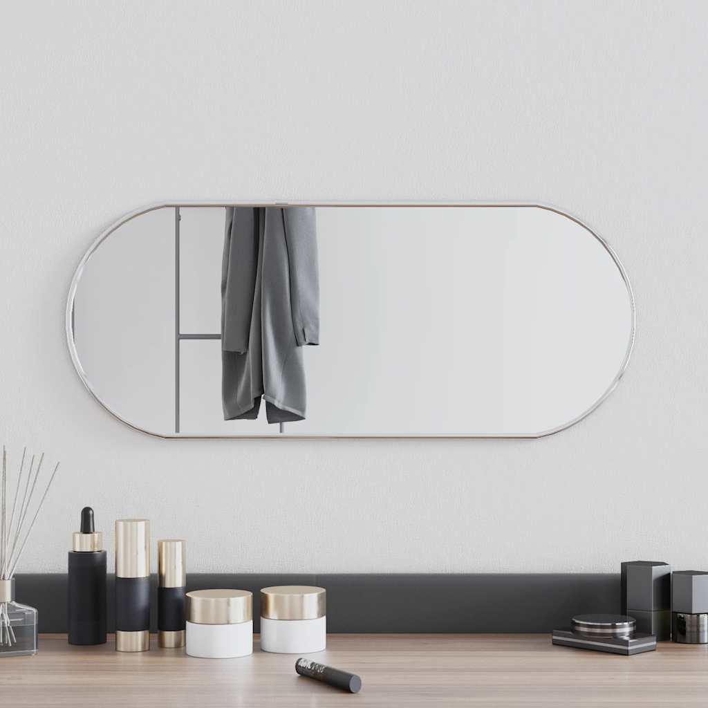 Specchio da parete Vidaxl 60x25 cm di colore argento ovale