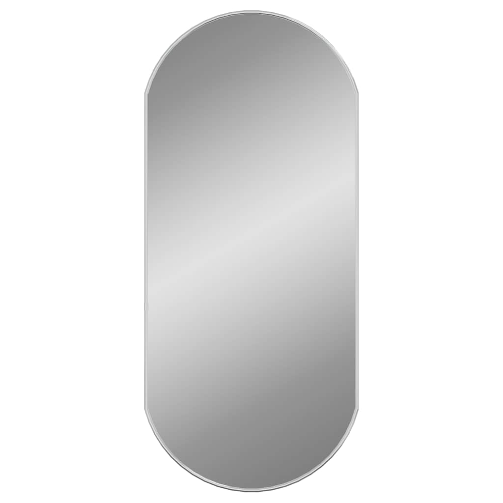 Specchio a parete Vidaxl 90x40 cm di colore argento ovale