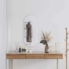 Specchio a parete Vidaxl 90x40 cm di colore argento ovale