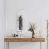 Specchio da parete Vidaxl 100x45 cm color argento ovale