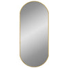 Espejo de pared de Vidaxl 80x35 cm de oro ovalado