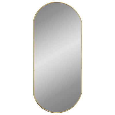 Espejo de pared de Vidaxl 90x40 cm de oro ovalado