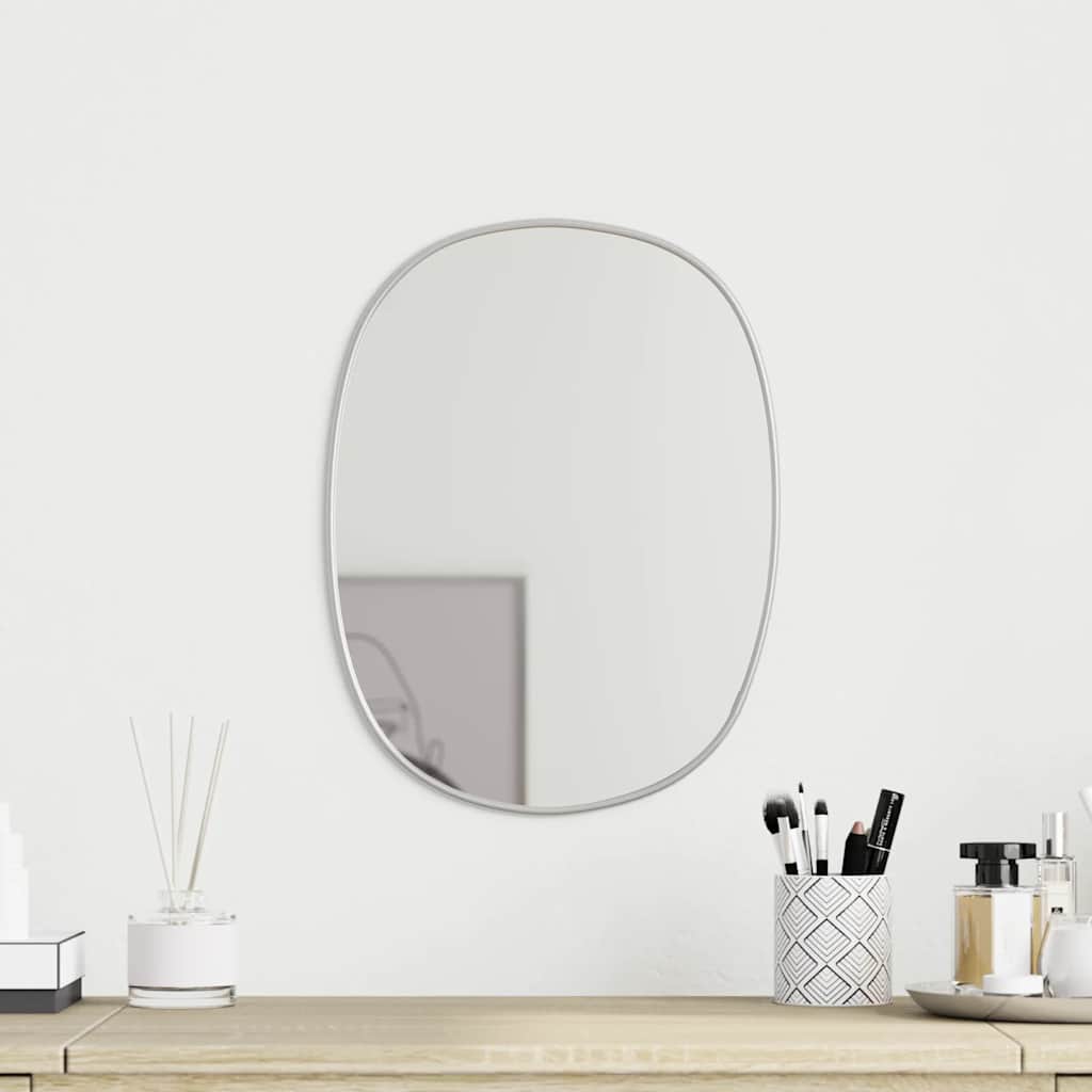 Specchio da parete Vidaxl 40x30 cm di colore argento