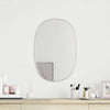 Specchio da parete Vidaxl 50x35 cm di colore argento