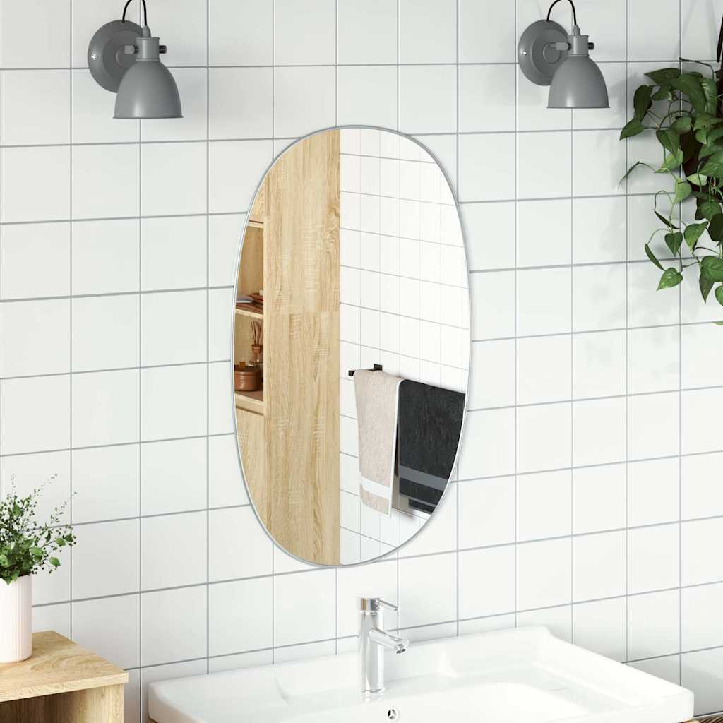 Specchio da parete Vidaxl 70x45 cm di colore argento
