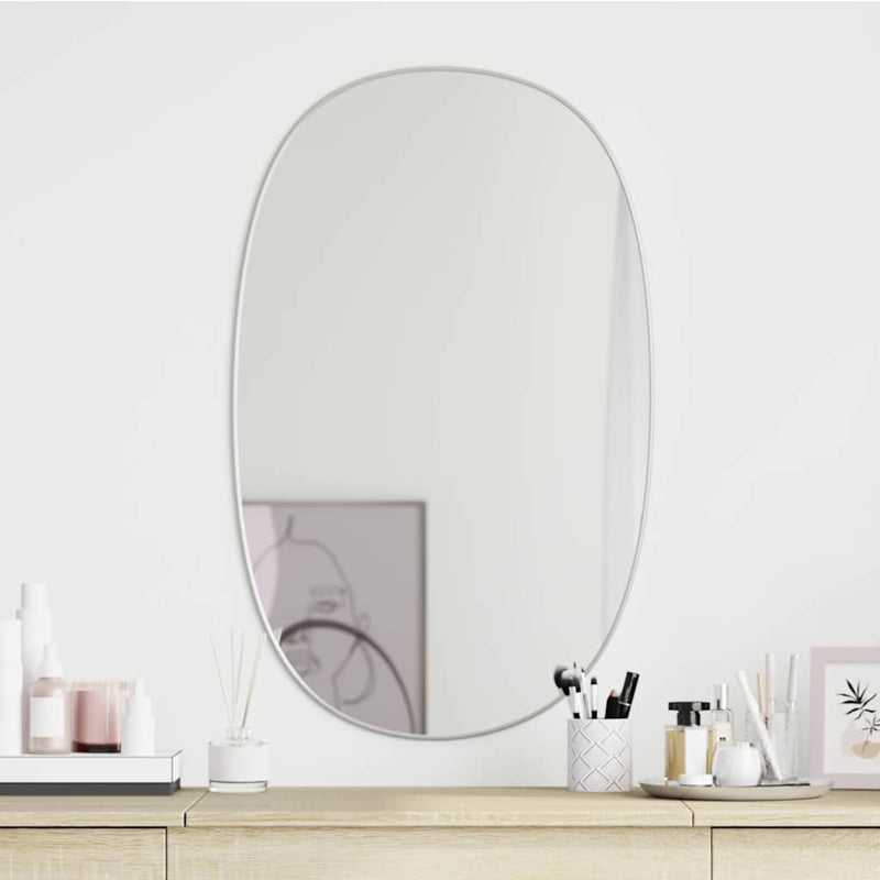 Specchio da parete Vidaxl 70x45 cm di colore argento