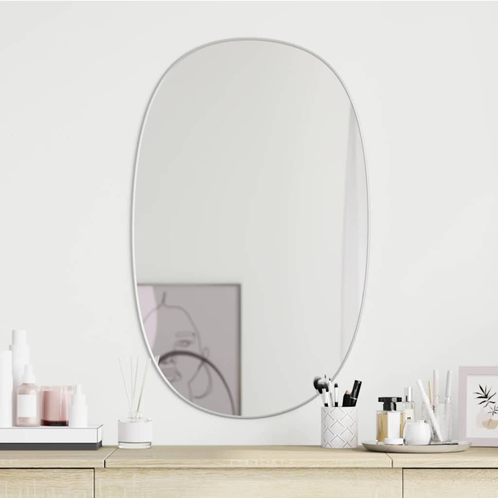 Specchio da parete Vidaxl 70x45 cm di colore argento