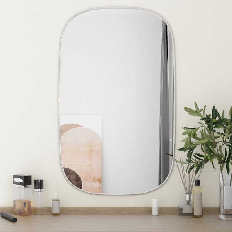 Specchio da parete Vidaxl 80x50 cm di colore argento