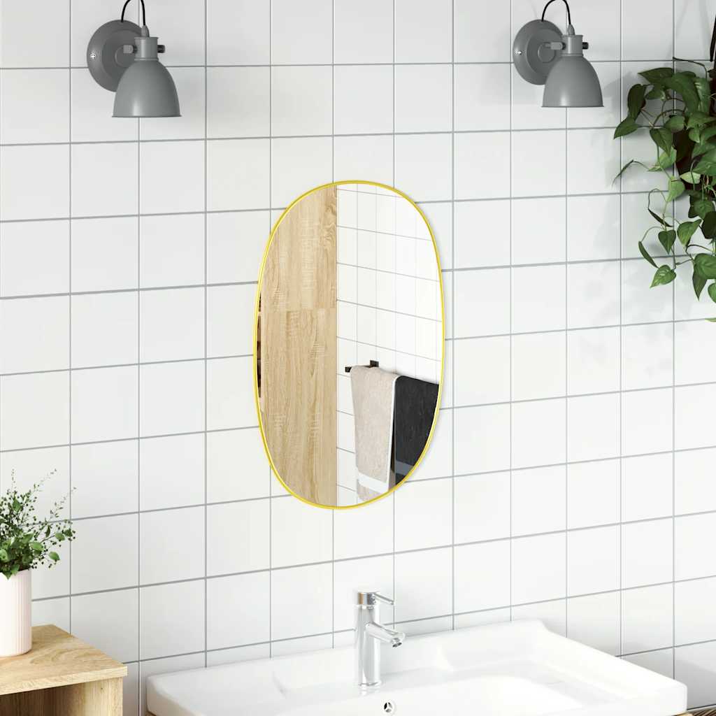 Espejo de pared de Vidaxl 50x35 cm de color oro